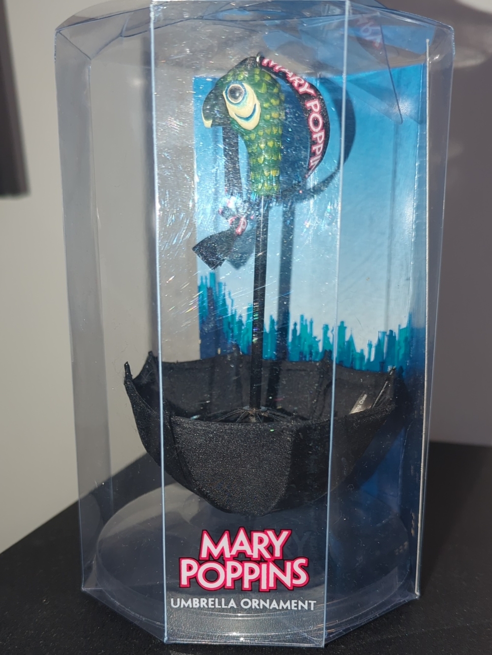 Mary Poppins Umbrella Ornament With Parrot Head Handle 2011 Walt Disney Classics